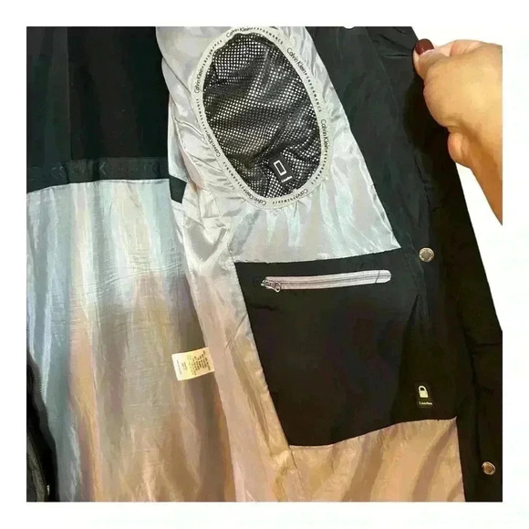 Calvin Klein Performance Women Black Puffer Jacket W Hood Knee Length Sz XL -10 - Picture 11 of 14